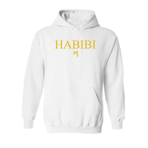 Classic White and Gold Habibi Hoodie